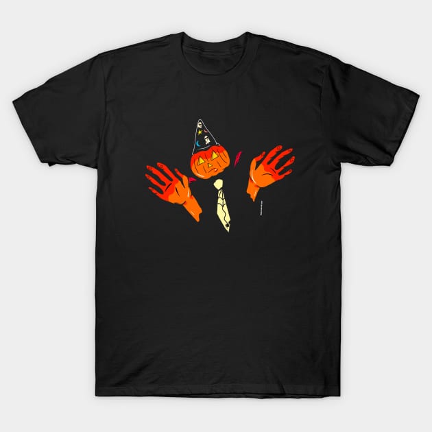 Wizard Pumpkin T-Shirt by MonicaLaraArt